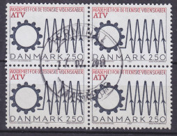 Denmark 1987 Mi. 894, 2.50 Kr Akademie Für Technische Wissenschaften 4-Block - Gebruikt