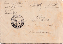 BELLE ENVELOPPE AC  . DE 1915   DU FRONT D ALSACE  A  BORDEAUX..TRES INTERESSANTE. - Lettres & Documents