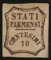Parma      .  Yvert    .  13 (2 Scans)    .   1859    .     (*)      .    Mint Without Gum - Parme