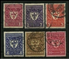 ● GERMANIA REICH 1922 ֍ INDUSTRIE ● N. 214 / 19 Usati ● Serie Completa ● Cat. 22 € ● Lotto N. 2963 ● - Used Stamps