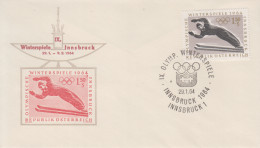 Enveloppe    AUTRICHE   Jeux  Olympiques    INNSBRUCK  1      1964 - Hiver 1964: Innsbruck