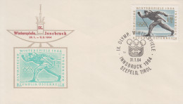 Enveloppe    AUTRICHE   Jeux  Olympiques    INNSBRUCK     SEEFELD   TIROL    1964 - Hiver 1964: Innsbruck