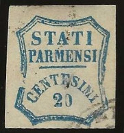 Parma      .  Yvert    .  14   (2 Scans)   .  Thin Spot   .   1859    .     O     .   Cancelled - Parma
