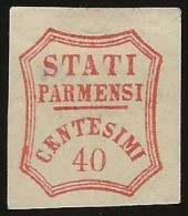 Parma      .  Yvert    .  15 (2 Scans)   .  Thin Spot  .   1859    .     (*)      .    Mint Without Gum - Parma