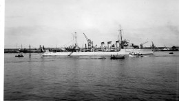 Photographie Photo Vintage Snapshot Marine Militaire Bateau Cuirassé ? - Schiffe