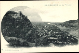 CPA Heidelberg Am Neckar, Von Der Terrasse, Schloss, Panorama - Autres & Non Classés