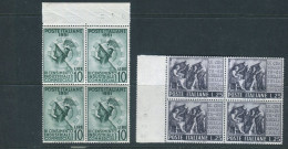REPUBBLICA 1951  CENSIMENTO QUARTINA ** MNH - 1946-60: Mint/hinged