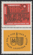 DDR: 1964, Zusammendruck: Mi. Nr. S Zd 45, 1013/Zf,  20 Pfg./Zf,  Leipziger Frühjahrsmesse.   **/MNH - Se-Tenant