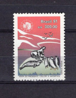 Brazil / Brasil 1991 Serie 1v Visit President Collor To Antarctica Seal Penguin Birds MNH - Unused Stamps