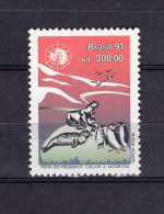 Brazil / Brasil 1991 Serie 1v Visit President Collor To Antarctica Seal Penguin Birds MNH - Neufs