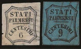 Parma      .  2 Stamps  (2 Scans)         .    O     .   Cancelled - Parme