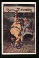 Künstler-AK Heinz Pinggera: Märchen Hans Däumling  - Fairy Tales, Popular Stories & Legends