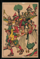 Künstler-AK Karel L. Links: Die Goldene Gans  - Fairy Tales, Popular Stories & Legends