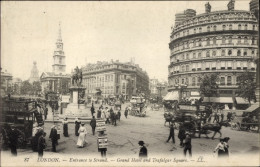 AK London City, Eingang Zum Strand, Grand Hotel Und Trafalgar Square - Other & Unclassified
