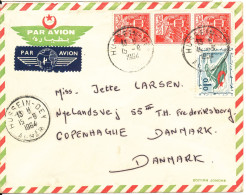 Algeria Air Mail Cover Sent To Denmark Hussein Dey 15-8-1964 (the Flap On The Backside Of The Cover Is Missing) - Algerije (1962-...)