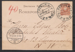Rohrpost-Karte 1888  (0752) - Used Stamps