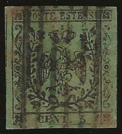 Modene    .  Yvert    .  1  (2 Scans)    .   1852    .     O     .   Cancelled - Modène