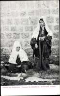 CPA Betlehem Palästina, Zwei Frauen In Volkstrachten, Kopftücher - Israël