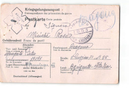 1503 01  ITALIAN POW PRISONER OF WAR STALAG TO ARAGONA AGRGENTO - Censura Censure Zensur Censored - Covers & Documents