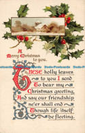 R167412 A Merry Christmas To You. These Holly Leaves To You I Send. 738 - Monde