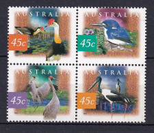 132 AUSTRALIE 1997 - Yvert 1592/95 - Oiseau  - Neuf **(MNH) Sans Charniere - Mint Stamps