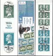 2024 - CARNET - OBL 1er JOUR - "100 Ans De La Machine à Affranchir - 1924 - 2024 Type PASTEUR" - Moderne : 1959-...