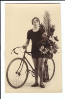 BELGISCH BAAN KAMPIOEN WIELRENSTERS  1928    FOTOKAART - Cycling
