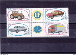 ITALIE 1984 Tracteur, Camion, Voitures Alfa Et Maserati I Yvert 1604-1607, Michel 1872-1875 NEUF** MNH Cote :yv 10 Euros - 1981-90: Mint/hinged