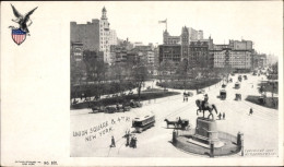CPA New York City USA, Union Square Und 4th Avenue, Denkmal, Seilbahn - Sonstige & Ohne Zuordnung