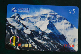 Télécarte Telephonic Card China Chomolungma Everest Telecard Himalaya Chine - Sport