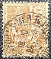 N°117 Mouchon 15c Orange. Cachet De 1902 à Bedford Sur Mer - 1900-02 Mouchon