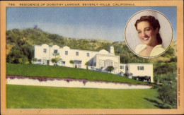 CPA Beverly Hills, Kalifornien, USA, Wohnsitz Von Dorothy Lamour, Porträt, Schauspielerin - Autres & Non Classés