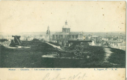 Namur 1909; Citadelle. Les Canons Sur La Sambre - Voyagé. (L. Lagaert - Bruxelles) - Namur