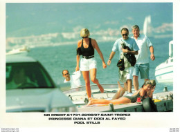 22/08/97 SAINT TROPEZ PRINCESSE DIANA ET DODI AL FAYED PHOTO DE PRESSE NO CREDIT (NON CREDITEE) N° 1 - Famous People