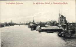 CPA Cuxhaven, Der Alte Hafen, Zeitball,Telegraphengebäude - Autres & Non Classés
