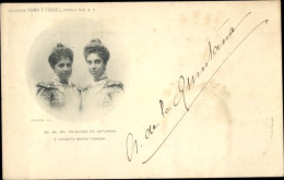 CPA María De Las Mercedes De Borbón, Princesse Von Asturias, Infanta Maria Teresa - Familles Royales