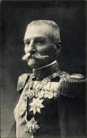 CPA Roi Peter I. Von Serbien, Petar I., Portrait In Uniform, Orden - Case Reali
