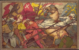 Entier Postal Artiste CPA Dunka, Schweiz, Bataille De La Birse 1444, Bundesfeier 1911 - Autres & Non Classés