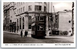 L.T. Tram 599 At London Bridge 8.4.51 - Pamlin M32 - Bus & Autocars