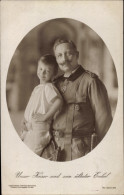 CPA Kaiser Wilhelm II. Und Sein ältester Enkel, Prince Wilhelm, Portrait - Familles Royales