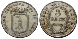 BASEL  3 Batzen 1809  /2097 - Cantonal Coins
