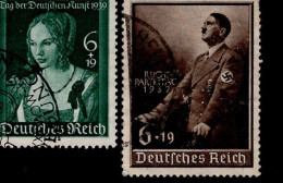 Deutsches Reich 700 - 701 Tag Der Kunst / Reichsparteitag Gestempelt Used (2) - Gebraucht