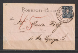 Rohrpost-Brief 1890  (0752) - Oblitérés
