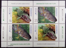 Romania 2024, Europa - Underwater Flora And Fauna, MNH S/S - Unused Stamps