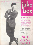 JUKE BOX NR 70 Van  1 FEBRUARI 1962 - PAUL ANKA - NEDERLANDS  (JB 70) - Otros & Sin Clasificación