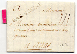Aube - LAC Du 06/12/1763 Marque (Lenain 1) BAR S SEINE - 1701-1800: Précurseurs XVIII