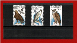 SLOVAQUIE - 1994 - N° 161/163 -  NEUFS** - EUROPA - FAUNE - LES RAPACES - Y & T - COTE : 3.50 Euros - Neufs