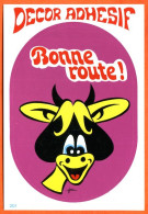 Carte Postale Autocollant BONNE ROUTE Décor Adhésif Kroma Carte Vierge TBE - Humor