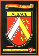 Carte Blason Adhésif ALSACE Région Villes Provinces De France Kroma Carte Vierge TBE - Alsace