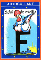 Carte Autocollant EUROPE Humoristique France COQ Salut La Volaille !!! Humour Carte Vierge TBE - Humor